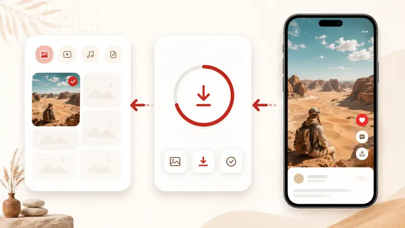 تنزيل وسائط Pinterest على الهاتف وحفظها في معرض الملفات